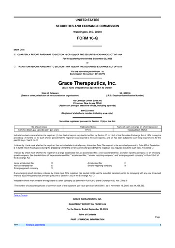 Miniature Grace Therapeutics 10-Q Rapport trimestriel 2026 
