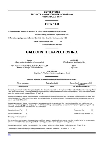 Thumbnail Galectin Therapeutics 10-Q Quarterly Report FY2025 