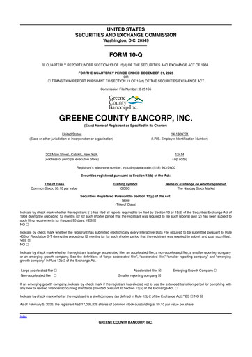 Thumbnail Greene County Bancorp 10-Q Quarterly Report FY2026 