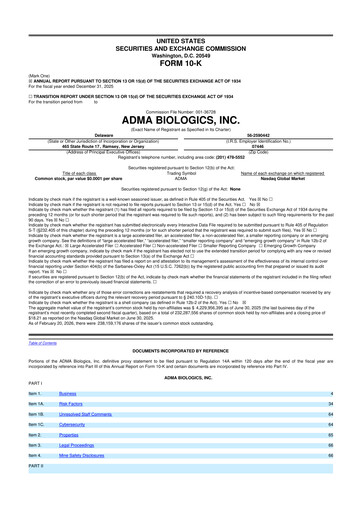 Thumbnail ADMA Biologics
 10-K Annual Report 2025