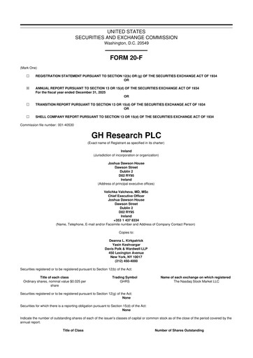 Thumbnail GH Research 20-F Annual Report 2025