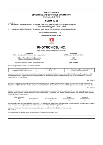 Thumbnail Photronics 10-Q Quarterly Report FY2026 