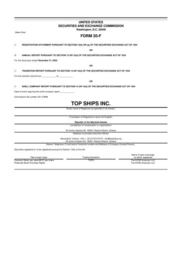 Thumbnail Top Ships 20-F Annual Report 2025