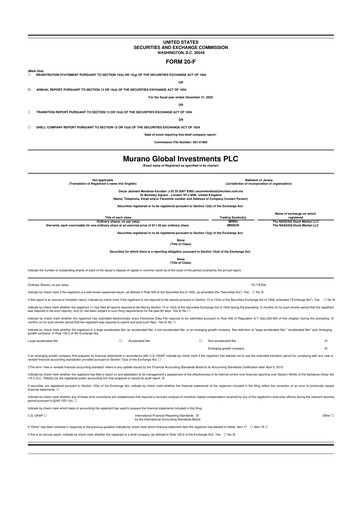 Thumbnail Murano Global Investments 20-F Annual Report 