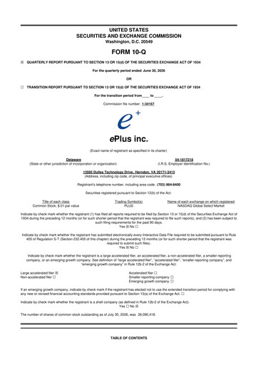 Thumbnail ePlus 10-Q Quarterly Report FY2027 
