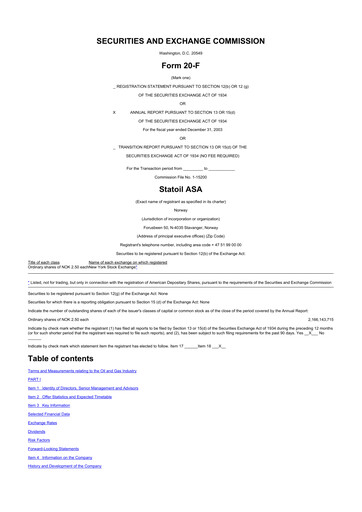 Thumbnail Equinor 20-F Annual Report 