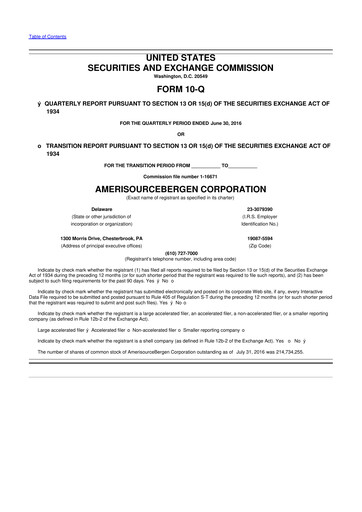 Vorschaubild Cencora 10-Q Quartalsbericht 2016 