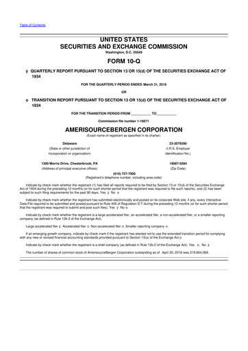 Vorschaubild Cencora 10-Q Quartalsbericht 2018 
