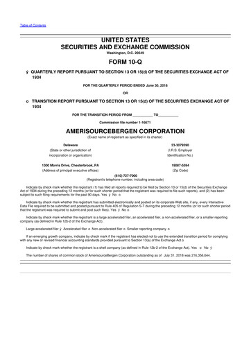Vorschaubild Cencora 10-Q Quartalsbericht 2018 