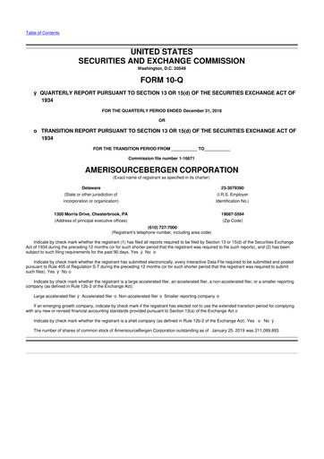 Vorschaubild Cencora 10-Q Quartalsbericht 2019 