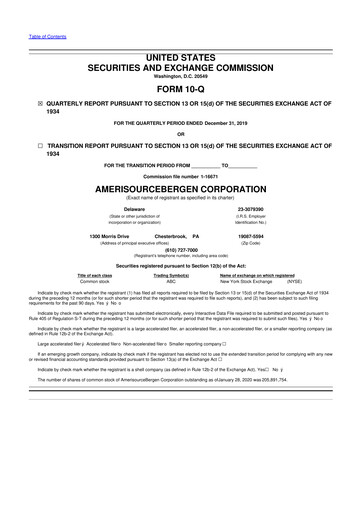 Vorschaubild Cencora 10-Q Quartalsbericht 2020 