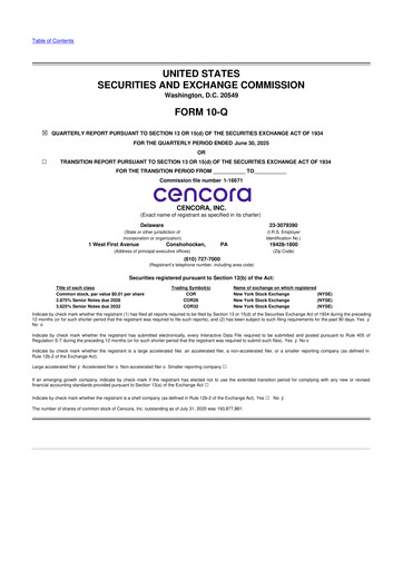 Vorschaubild Cencora 10-Q Quartalsbericht 2025 