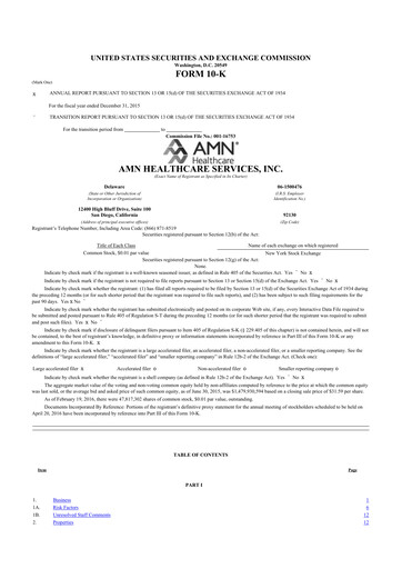 Thumbnail AMN Healthcare Services 10-K Annual Report 2015