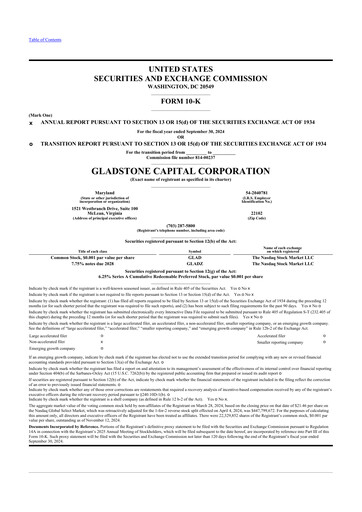 Thumbnail Gladstone Capital Corporation 10-K Annual Report 2024