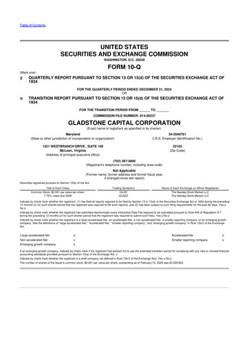Thumbnail Gladstone Capital Corporation 10-Q Quarterly Report FY2025 
