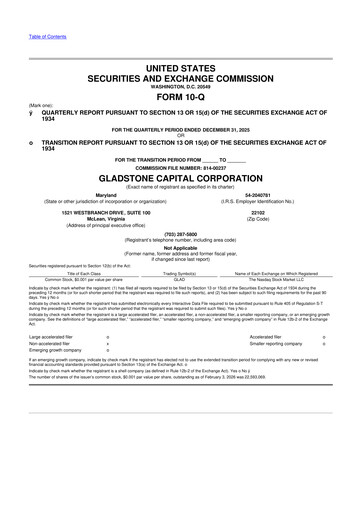 Thumbnail Gladstone Capital Corporation 10-Q Quarterly Report FY2026 