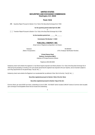 Vorschaubild FuelCell Energy
 10-Q Quartalsbericht  
