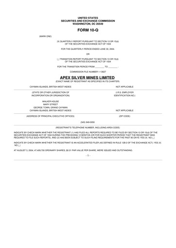 Miniature Golden Minerals
 10-Q Rapport trimestriel  