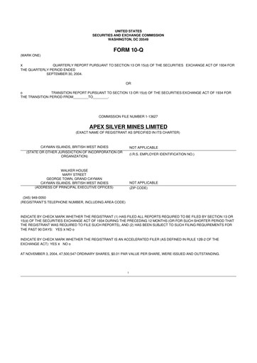Miniature Golden Minerals
 10-Q Rapport trimestriel  