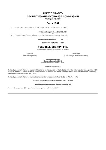 Vorschaubild FuelCell Energy
 10-Q Quartalsbericht  