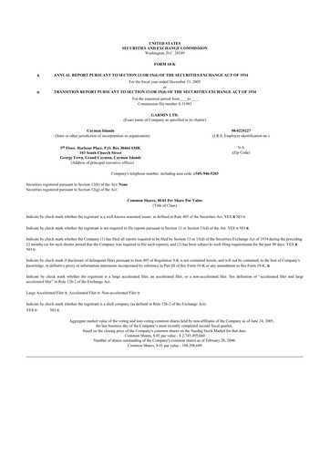 Thumbnail Garmin 10-K Annual Report 