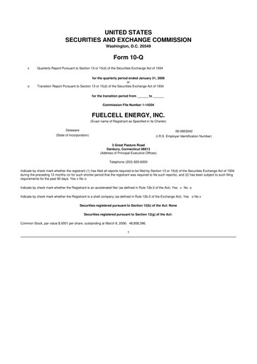 Vorschaubild FuelCell Energy
 10-Q Quartalsbericht  