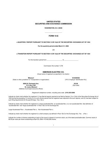 Thumbnail Emerson 10-Q Quarterly Report FY 