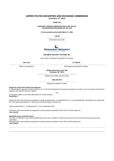 Thumbnail DSS, Inc. (Document Security Systems) 10-Q Quarterly Report FY 