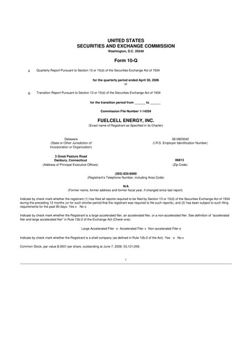 Vorschaubild FuelCell Energy
 10-Q Quartalsbericht  