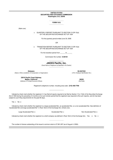 Thumbnail Jakks Pacific
 10-Q Quarterly Report FY 