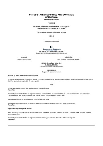 Thumbnail DSS, Inc. (Document Security Systems) 10-Q Quarterly Report FY 