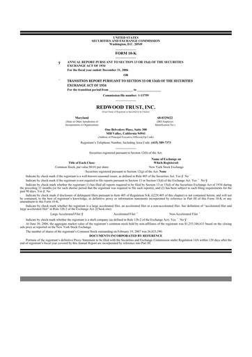 Thumbnail Redwood Trust 10-K Annual Report 