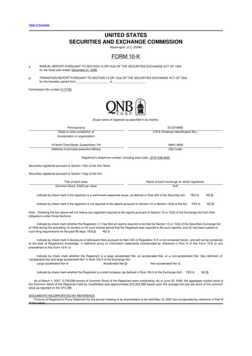 Vorschaubild QNB Corp. 10-K Jahresbericht 