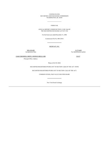 Thumbnail Medifast 10-K Annual Report 