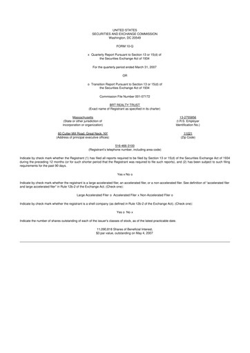 Thumbnail BRT Apartments 10-Q Quarterly Report FY 