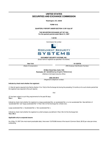 Thumbnail DSS, Inc. (Document Security Systems) 10-Q Quarterly Report FY 