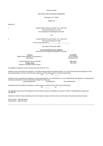 Thumbnail Oil-Dri Corporation Of America
 10-Q Quarterly Report FY 