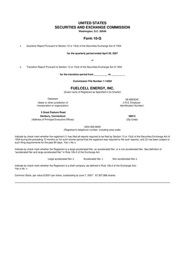 Vorschaubild FuelCell Energy
 10-Q Quartalsbericht  