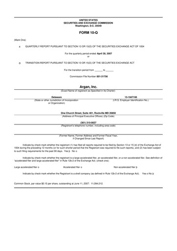 Thumbnail Argan 10-Q Quarterly Report FY 