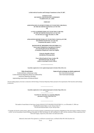 Thumbnail Itaú Unibanco
 20-F Annual Report 