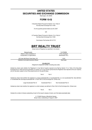 Thumbnail BRT Apartments 10-Q Quarterly Report FY 