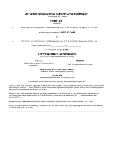 Thumbnail LCI Industries
 10-Q Quarterly Report FY 