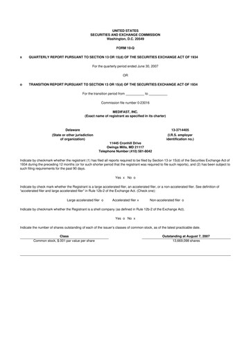 Thumbnail Medifast 10-Q Quarterly Report FY 