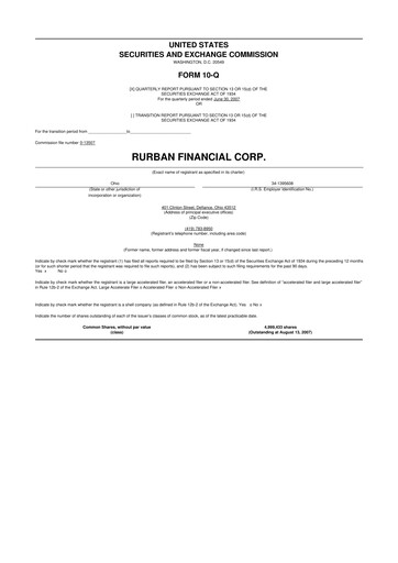 Miniature SB Financial Group 10-Q Rapport trimestriel  