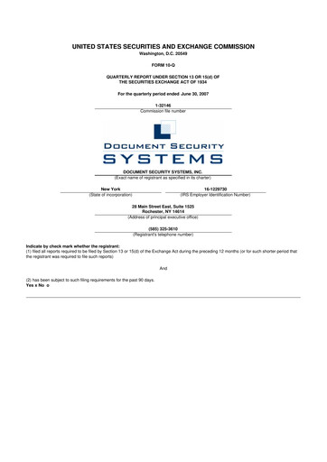 Thumbnail DSS, Inc. (Document Security Systems) 10-Q Quarterly Report FY 