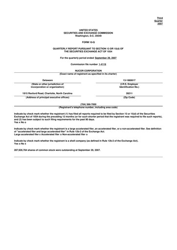 Vorschaubild Nucor
 10-Q Quartalsbericht  