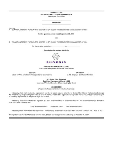 Vorschaubild Viracta Therapeutics 10-Q Quartalsbericht  