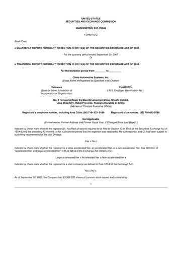 Vorschaubild China Automotive Systems 10-Q Quartalsbericht  