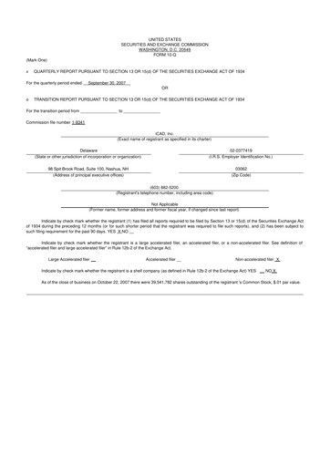 Thumbnail iCAD 10-Q Quarterly Report FY 