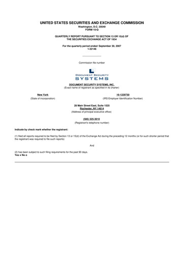 Thumbnail DSS, Inc. (Document Security Systems) 10-Q Quarterly Report FY 